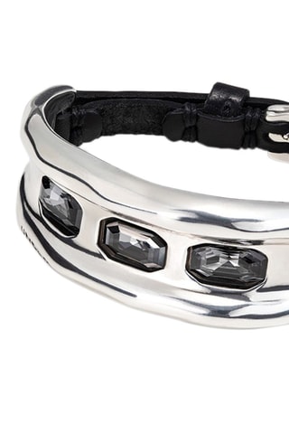 Bracelet - Plaqué argent et cuir