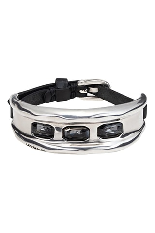 Bracelet - Plaqué argent et cuir