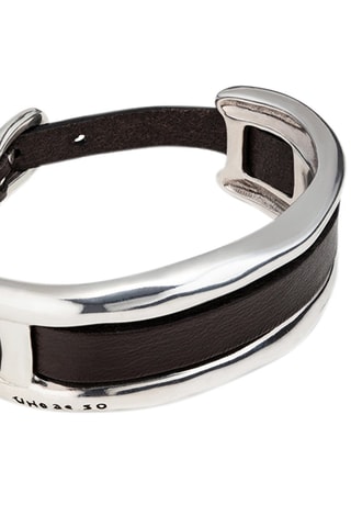 Bracelet - Plaqué argent et cuir