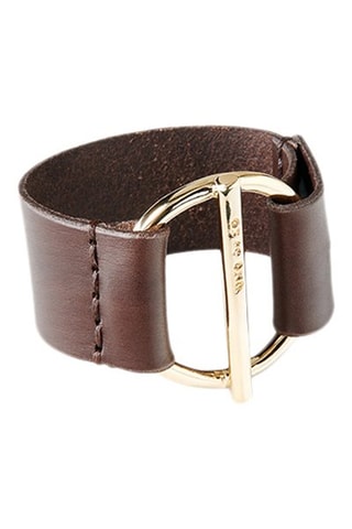 Bracelet - Cuir et plaqué or jaune