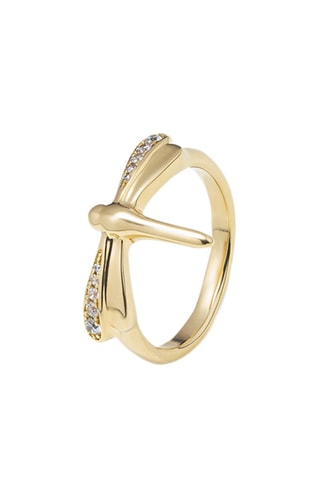 Bague - Plaqué or jaune et topazes