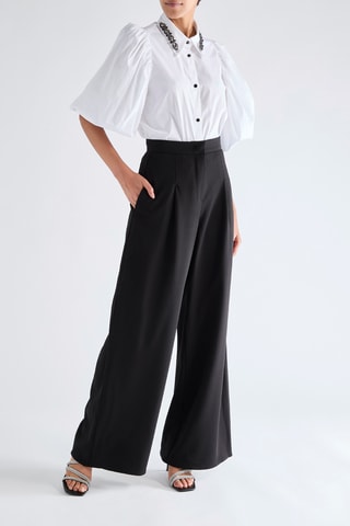 Pantalon taille haute - Noir