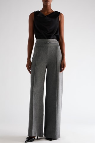 Pantalon taille haute - Gris
