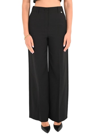 Pantalon wide legs taille haute - Noir