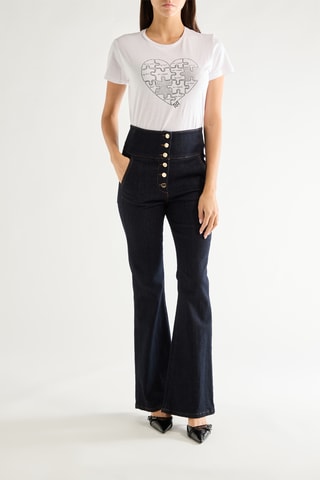 Jean taille haute - Bleu foncé