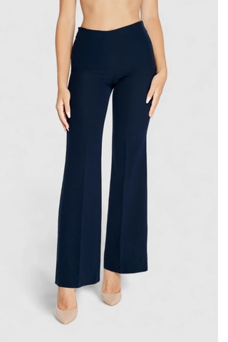 Pantalon taille haute - Bleu marine