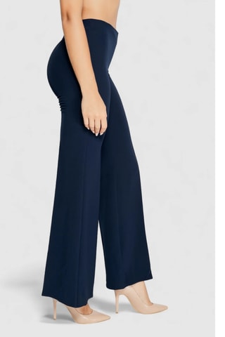 Pantalon taille haute - Bleu marine