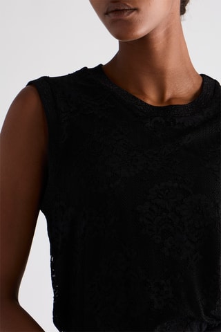 Top en dentelle - Noir