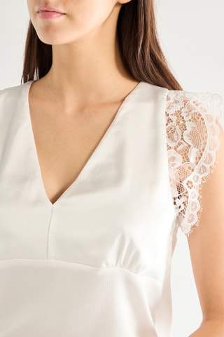 Top bi-matière - Blanc