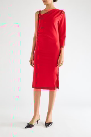 Robe fourreau - Rouge