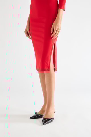 Robe fourreau - Rouge