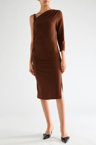Robe midi - Marron