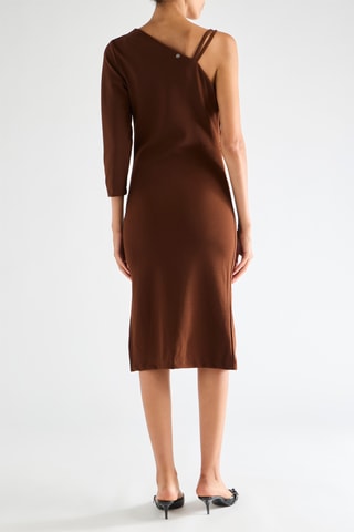 Robe midi - Marron