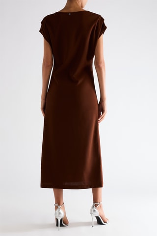 Robe midi - Marron