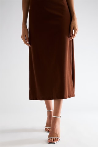 Robe midi - Marron