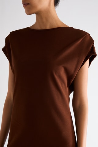 Robe midi - Marron