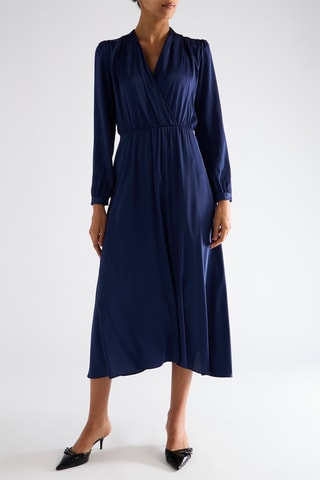 Robe midi - Bleu marine