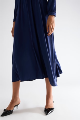Robe midi - Bleu marine