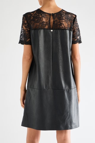 Robe bi-matière - Noir