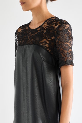 Robe bi-matière - Noir