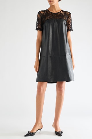 Robe bi-matière - Noir