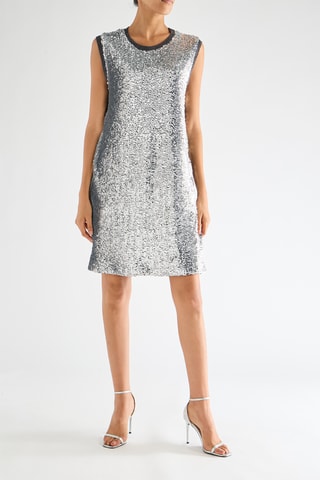 Robe droite - Argenté