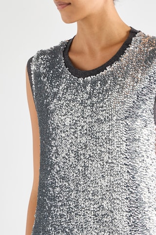 Robe droite - Argenté