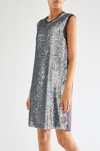 Robe droite - Argenté