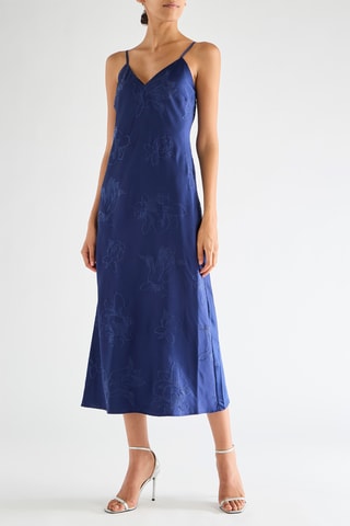 Robe midi - Bleu marine
