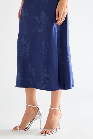Robe midi - Bleu marine