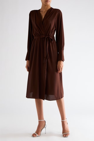 Robe portefeuille - Marron