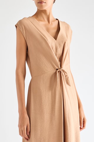 Robe midi - Beige