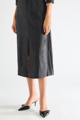 Robe midi - Gris foncé