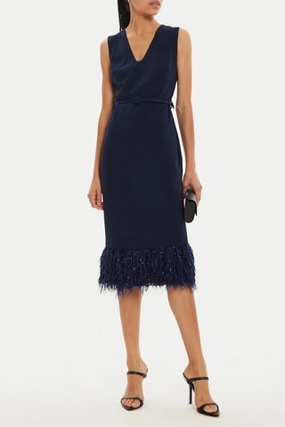 Robe fourreau - Bleu marine