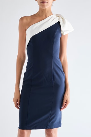 Robe asymétrique - Bleu marine
