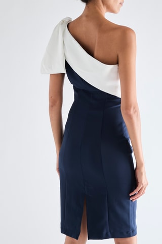 Robe asymétrique - Bleu marine