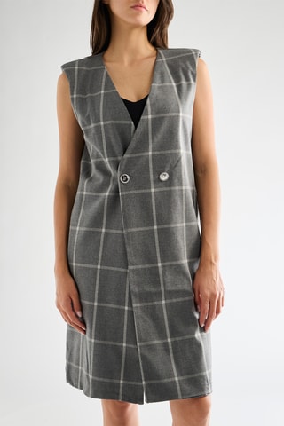 Veste longue sans manches - Gris