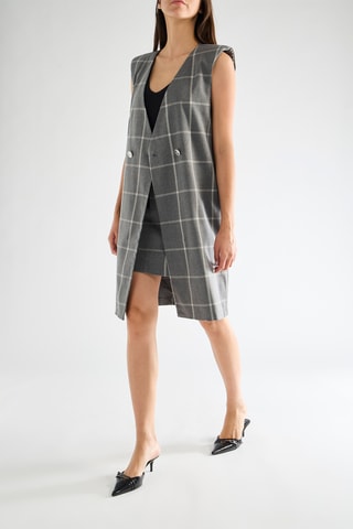 Veste longue sans manches - Gris