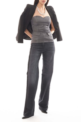 Crop top bustier - Gris