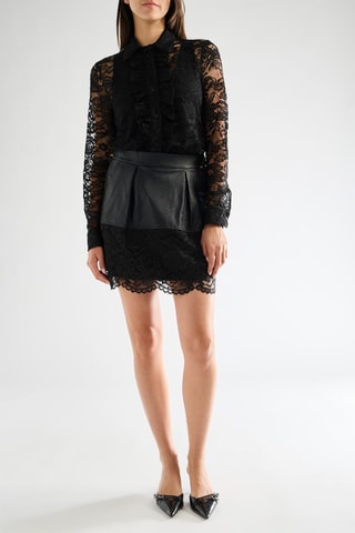 Chemisier en dentelle - Noir