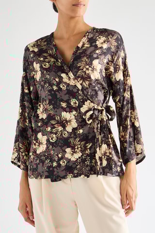 Blouse portefeuille - Noir