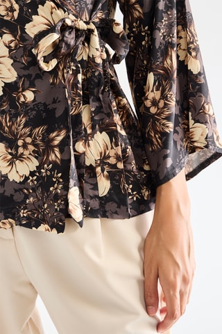 Blouse portefeuille - Noir