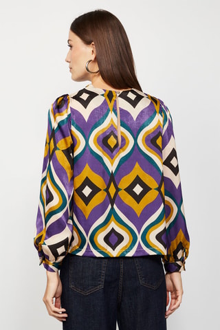 Blouse Violet et jaune