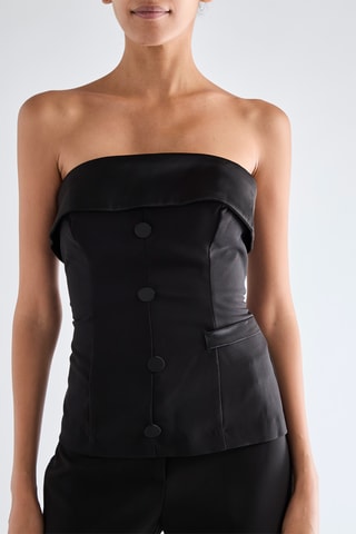Top bustier - Noir