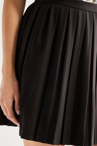 Jupe plissée taille haute - Noir