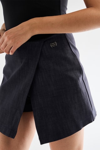 Jupe portefeuille - Bleu foncé