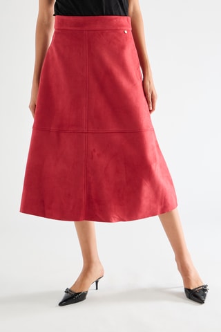 Jupe midi - Bordeaux