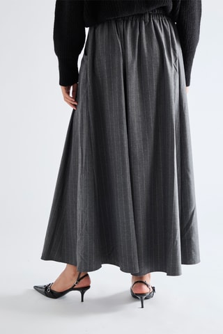 Jupe longue taille haute - Gris