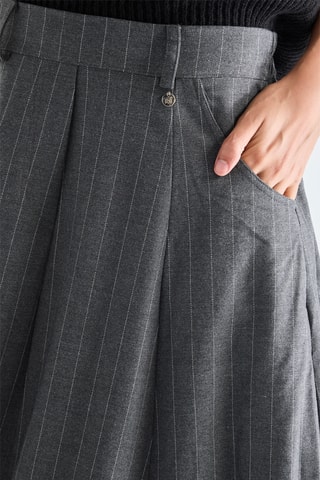 Jupe longue taille haute - Gris