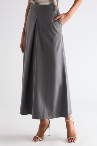 Jupe longue taille haute - Gris